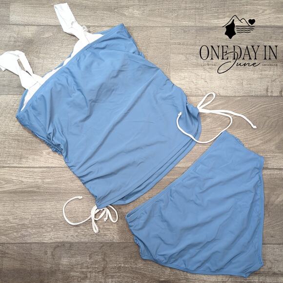 CharmLeaks Drawstring Tankini Swimsuit Size L - Picture 6 of 6